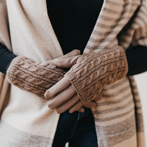 3 in 1 Cable Knit Gloves-Mittens-Pretty Simple