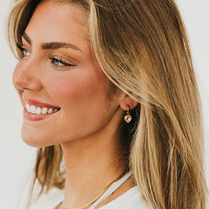 Aphrodite Heart Dangle Earrings - WATERPROOF-Earrings-Pretty Simple