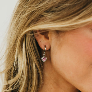 Aphrodite Heart Dangle Earrings - WATERPROOF-Earrings-Pretty Simple