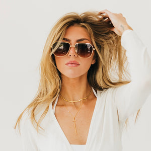 April Aviator Sunglasses-Sunglasses-Pretty Simple