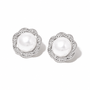 Pearl Button Earrings - WATERPROOF-Earrings-Pretty Simple