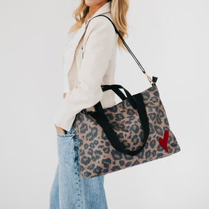 Chelsie Canvas Printed Tote-Tote Bag-Pretty Simple