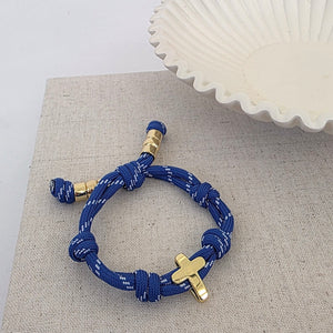 Cross Knotty Cord Bracelet - WATERPROOF
