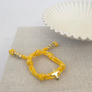 Cross Knotty Cord Bracelet - WATERPROOF
