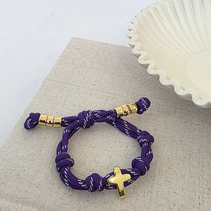 Cross Knotty Cord Bracelet - WATERPROOF