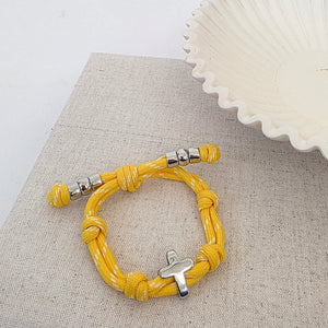 Cross Knotty Cord Bracelet - WATERPROOF