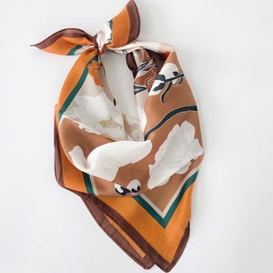 Fiona Floral Square Scarf-Hair Scarf-Pretty Simple