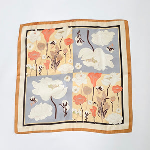 Fiona Floral Square Scarf-Hair Scarf-Pretty Simple