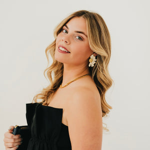 Florence Flower Earrings - WATERPROOF-Earrings-Pretty Simple