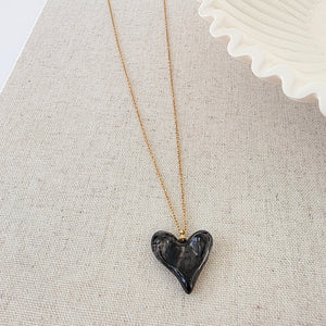 Jan Resin Heart Necklace - WATERPROOF-Necklace-Pretty Simple