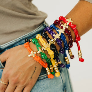 Cross Knotty Cord Bracelet - WATERPROOF