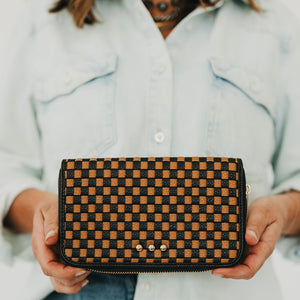 Lenni Large Zip Woven Wallet-Wallet-Pretty Simple