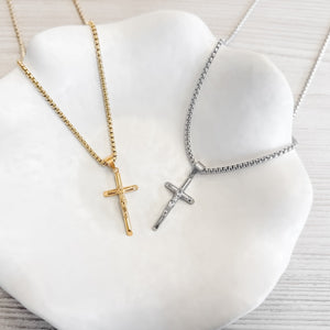 Luca L'uomo Mens Collection Cross Necklace-Necklace-Pretty Simple