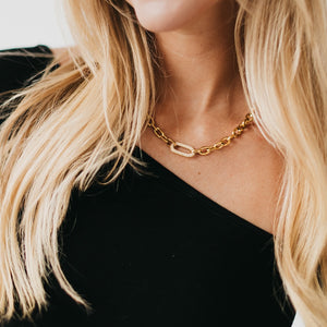 Michaela Diamond Chain Necklace - WATERPROOF-Necklace-Pretty Simple