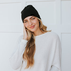 Rolled Edge, Cashmere Beanie Wholesale-Beanie-Pretty Simple