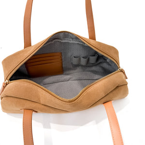 Sally Suede Barrel Shoulder Bag-Handbags-Pretty Simple
