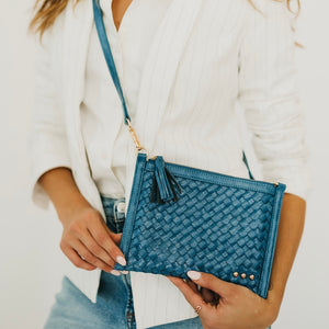 Veda Woven Crossbody and Clutch Bag-Crossbody Bag-Pretty Simple