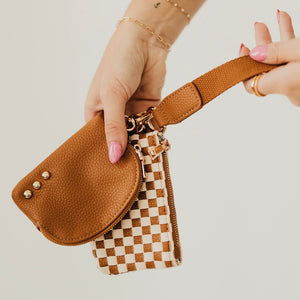 Wonderlust Woven Dual Pouch Wristlet Wholesale - NEW COLOR!-Wristlet-Pretty Simple