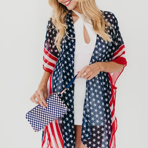 American Women USA Flag Kimono-Kimono-Pretty Simple