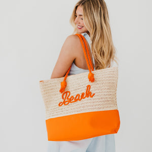 Beach Bum Raffia Tote Bag-Tote Bag-Pretty Simple