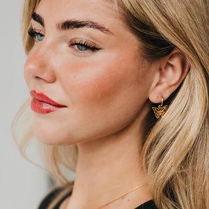 Butterfly Huggie Drop Earrings - WATERPROOF-Earrings-Pretty Simple