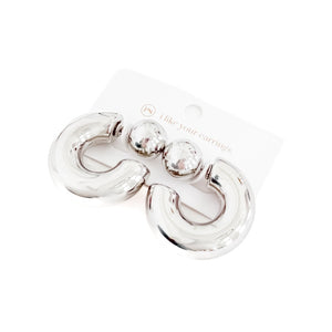 Caroline Reversible Hoop Earrings - WATERPROOF-Earrings-Pretty Simple