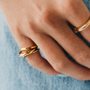 Layered In Diamonds Ring - WATERPROOF-Ring-Pretty Simple