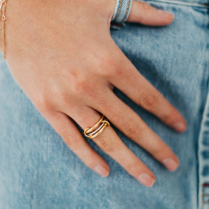 Layered In Diamonds Ring - WATERPROOF-Ring-Pretty Simple