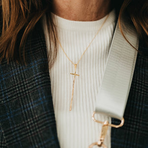 Modern Cross Necklace - WATERPROOF-Necklace-Pretty Simple