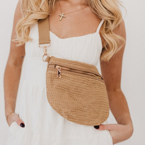 Rachel Raffia Bum Bag-Pretty Simple