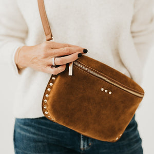 Sabrina Studded Suede Bum Bag - PREORDER-Bum Bag-Pretty Simple