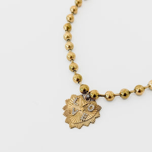 Sunburst Heart Love Pendant Necklace - WATERPROOF-Necklace-Pretty Simple