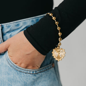 Sunburst Heart Love Beaded Bracelet - WATERPROOF-Bracelet-Pretty Simple