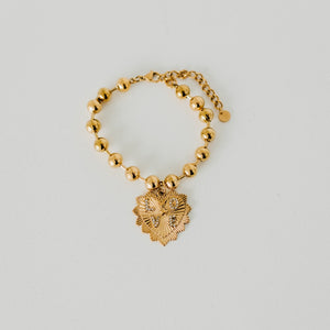 Sunburst Heart Love Beaded Bracelet - WATERPROOF-Bracelet-Pretty Simple