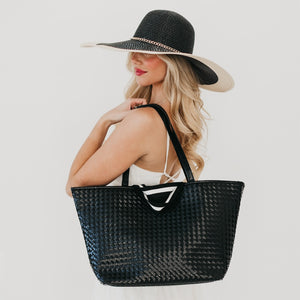 Woven Tiffany Organizer Tote Bag-Tote Bag-Pretty Simple