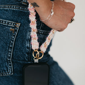 Tweed Phone Holder Crossbody Strap-Accessories-Pretty Simple