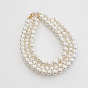 Chunky Three Piece Pearl Necklace - WATERPROOF-Necklace-Pretty Simple