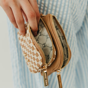 Woven Cameron Clippable Double Zip Card Wallet-Wallet-Pretty Simple