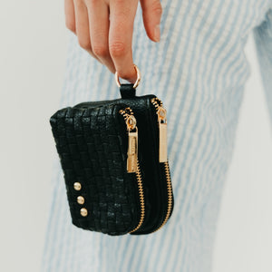 Woven Cameron Clippable Double Zip Card Wallet-Wallet-Pretty Simple