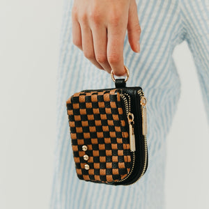 Woven Cameron Clippable Double Zip Card Wallet-Wallet-Pretty Simple