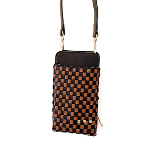 Woven Double Duty Phone Bag Wholesale-Crossbody Bag-Pretty Simple