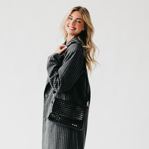 Wrenlee Woven Flap Crossbody-Crossbody Bag-Pretty Simple