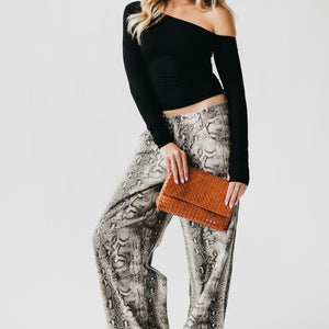 Wrenlee Woven Flap Crossbody-Crossbody Bag-Pretty Simple