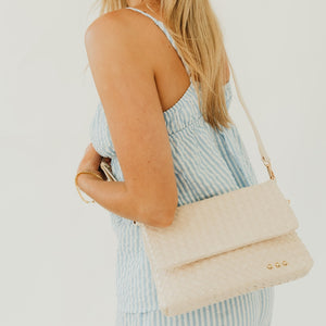 Wrenlee Woven Flap Crossbody-Crossbody Bag-Pretty Simple