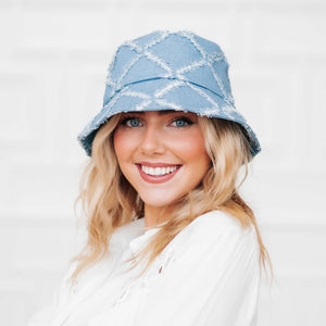 Diamond Print Bucket Hat- Wholesale - Pretty Simple