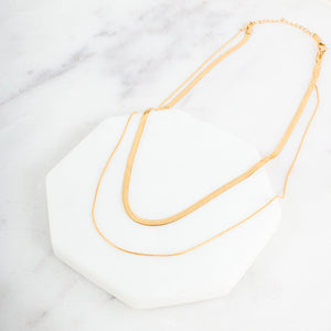 Brooke Layered Chain Necklace *WATERPROOF*-Necklace-Pretty Simple
