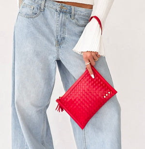 Veda Woven Crossbody and Clutch Bag-Crossbody Bag-Pretty Simple