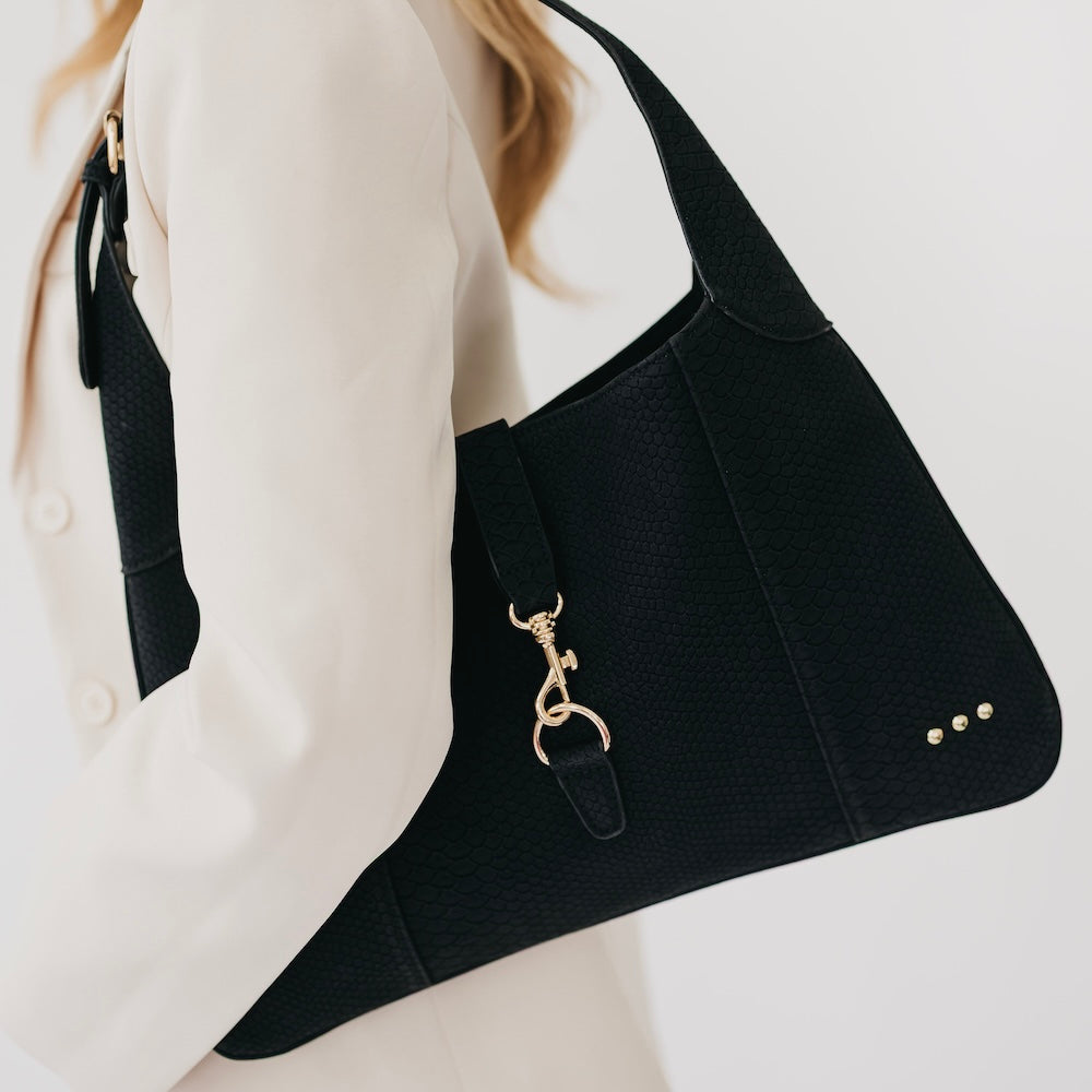 Amie Snake Embossed Shoulder Bag-Shoulder Bag-Pretty Simple