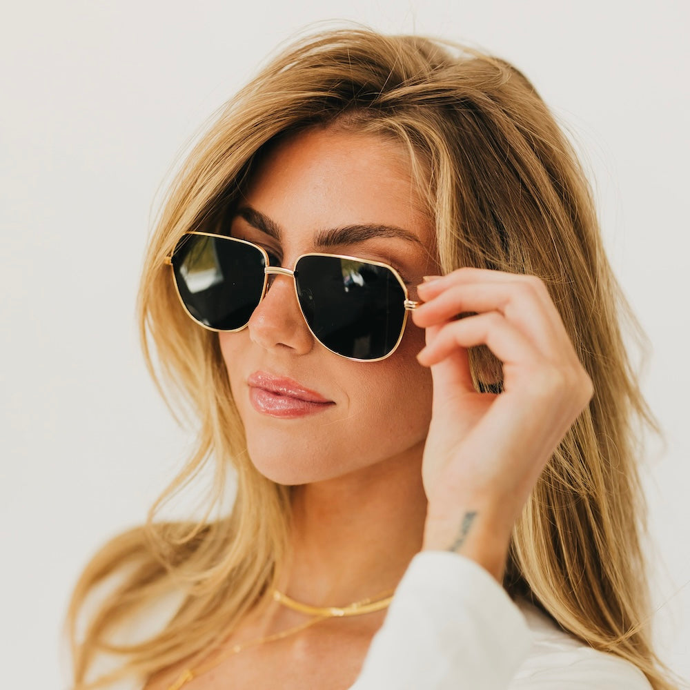 April Aviator Sunglasses-Sunglasses-Pretty Simple