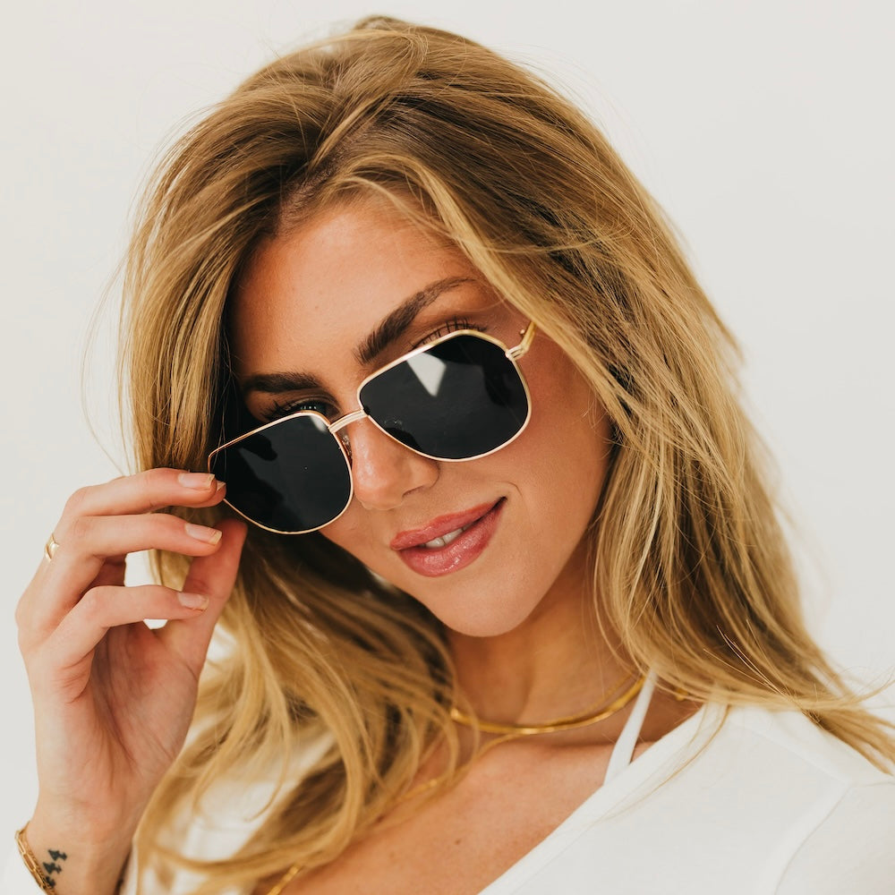 April Aviator Sunglasses-Sunglasses-Pretty Simple
